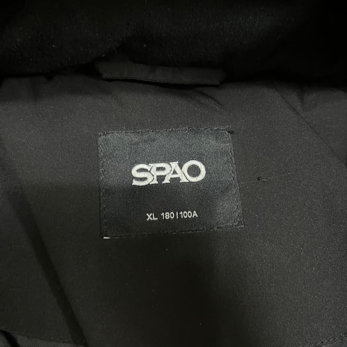 스파오 베이직 후드 롱패딩 점퍼 [블랙] XL/105 상품이미지4