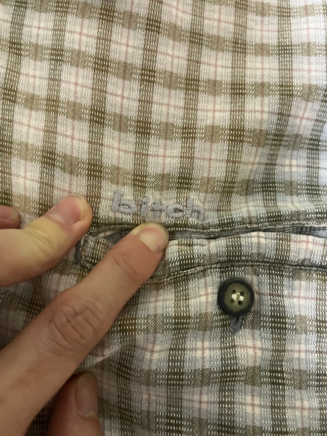 90s bitch skateboards 체크 집업 셔츠 상품이미지2