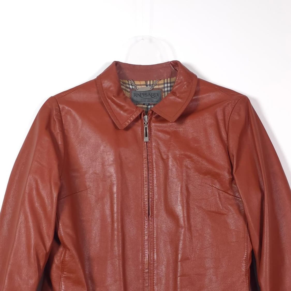 RAPISARDI 이태리 천연 양가죽 체크라이닝 자켓 66 상품이미지3