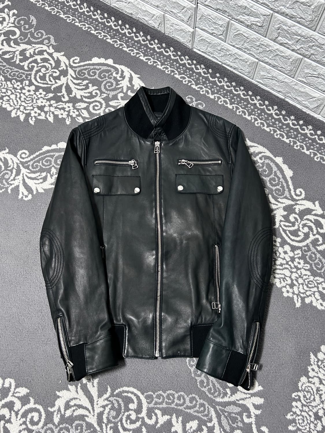 램스킨 레더 카라 자켓  상품이미지4