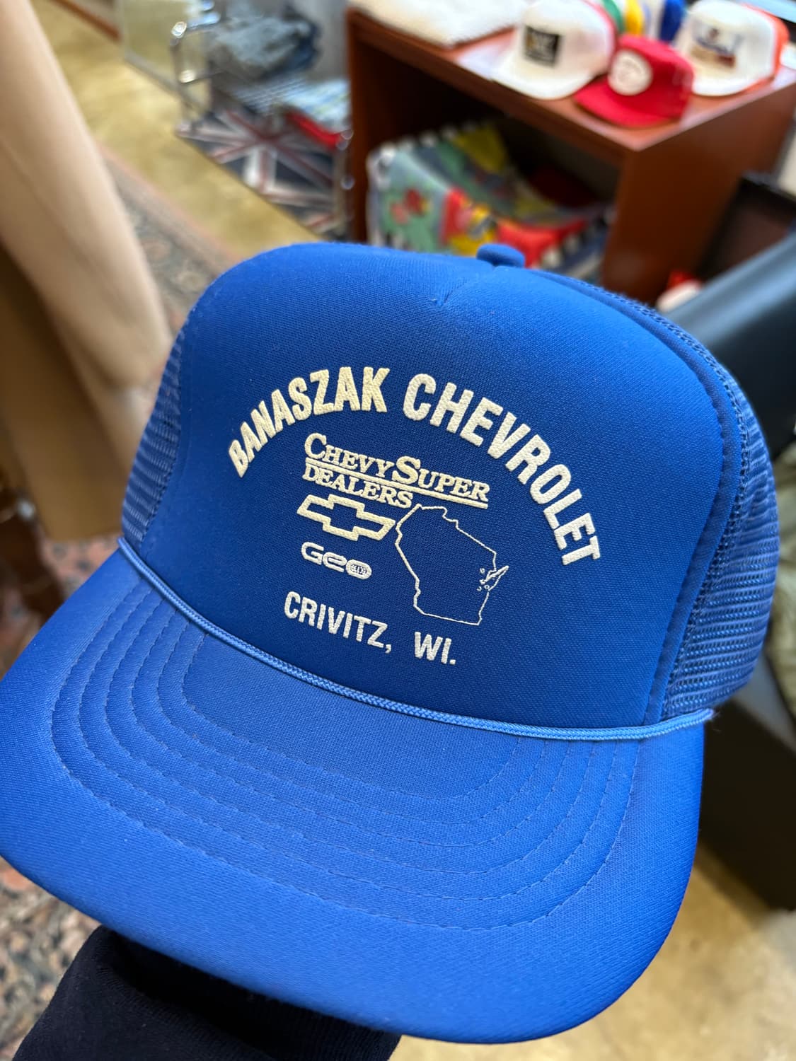 80s 미국 바나작 쉐보레 홍보용 트러커캡 데드스탁 상품이미지2