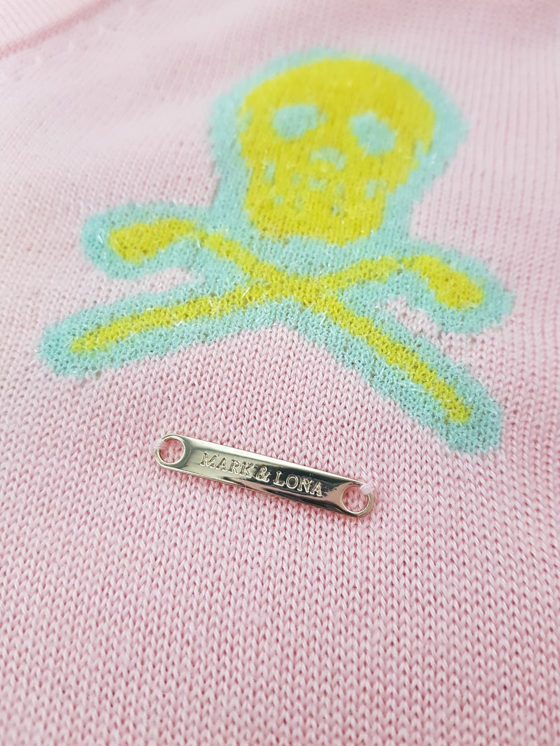 [여95/정품] MARK & LONA 핑크색 브이넥 니트 상품이미지2