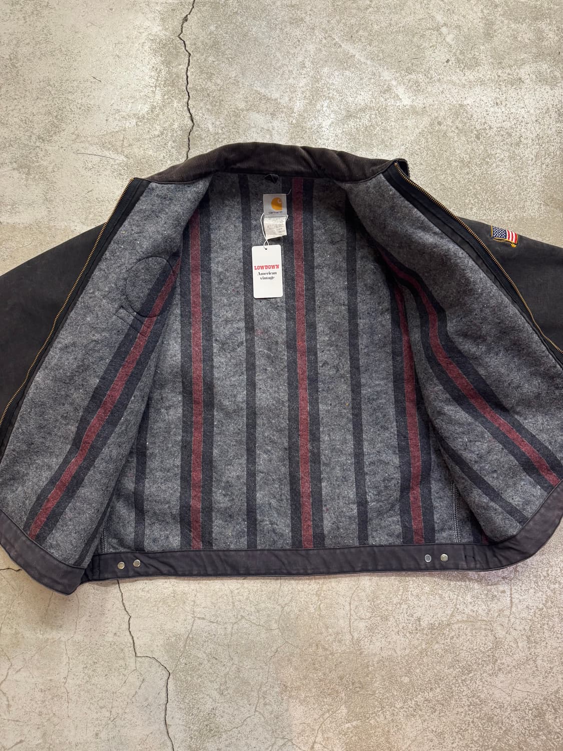 칼하트 J01 BLK 디트로이트 워크 자켓 made in usa 상품이미지5