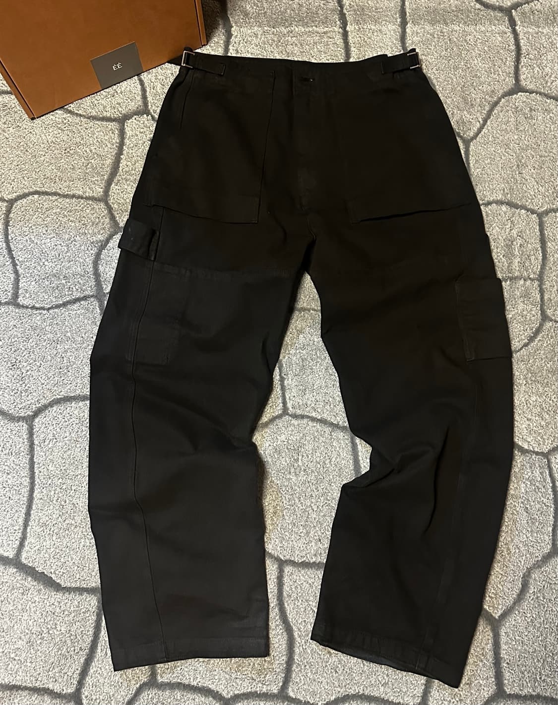 누마레 가먼트다잉 워크팬츠 블랙 풀박싱 상품이미지2