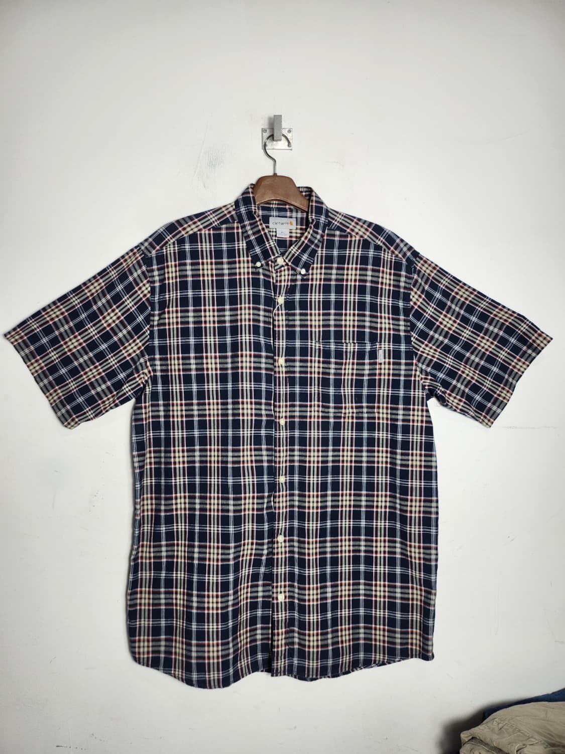 칼하트 체크 반팔 셔츠 상품이미지1