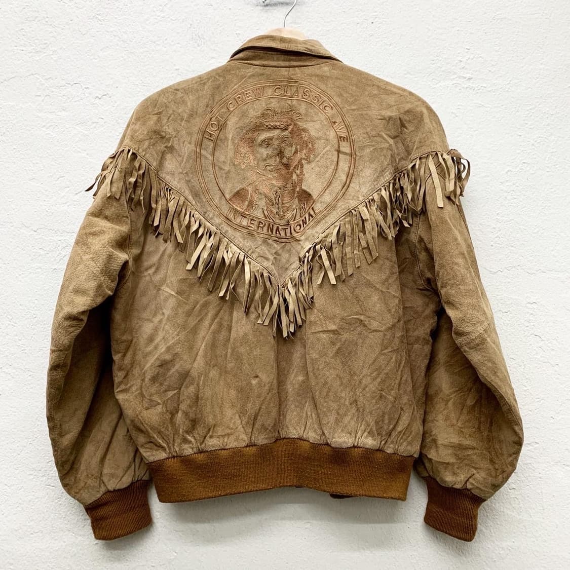 빈티지 베이지 피그레더 인디안 자켓 상품이미지4