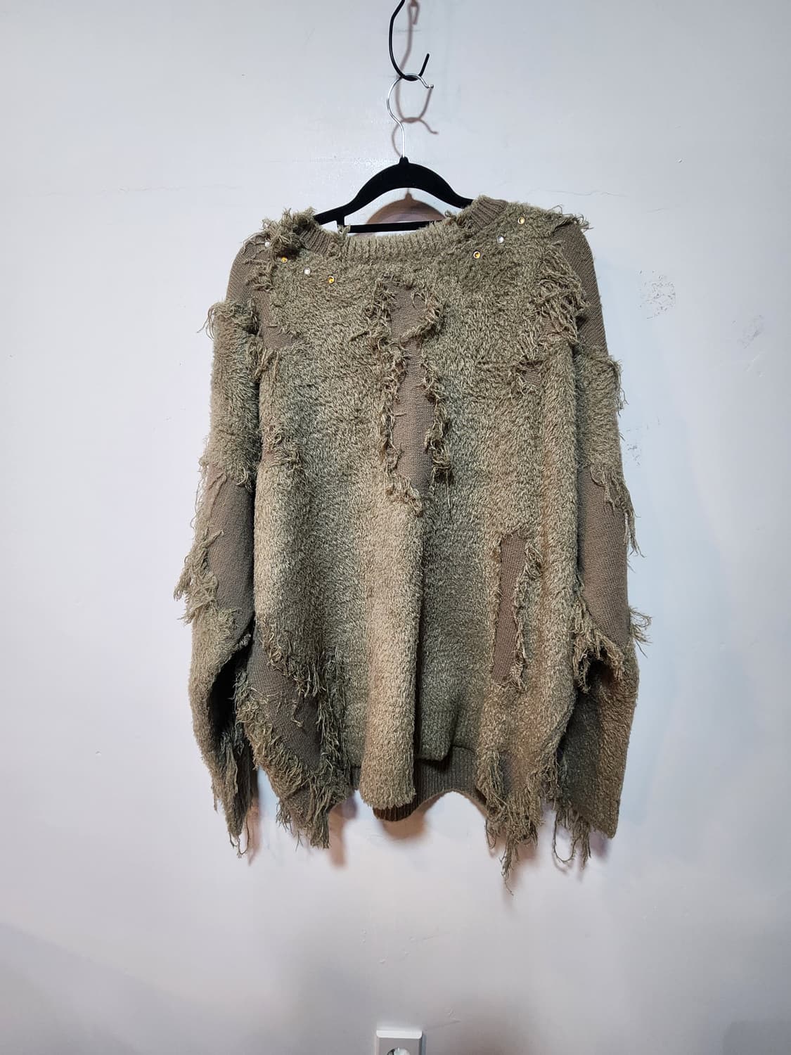 GAKIHARA 퍼 디테일 빈티지 니트 상품이미지4