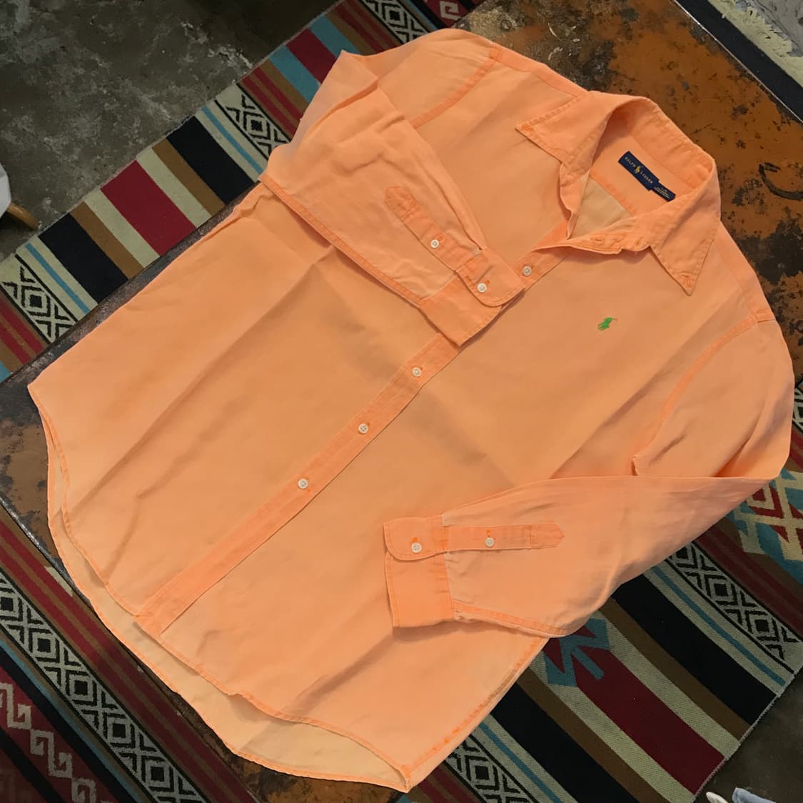 폴로랄프로렌 라이트 오렌지 린넨 셔츠 남성 105 110 사이즈 상품이미지2