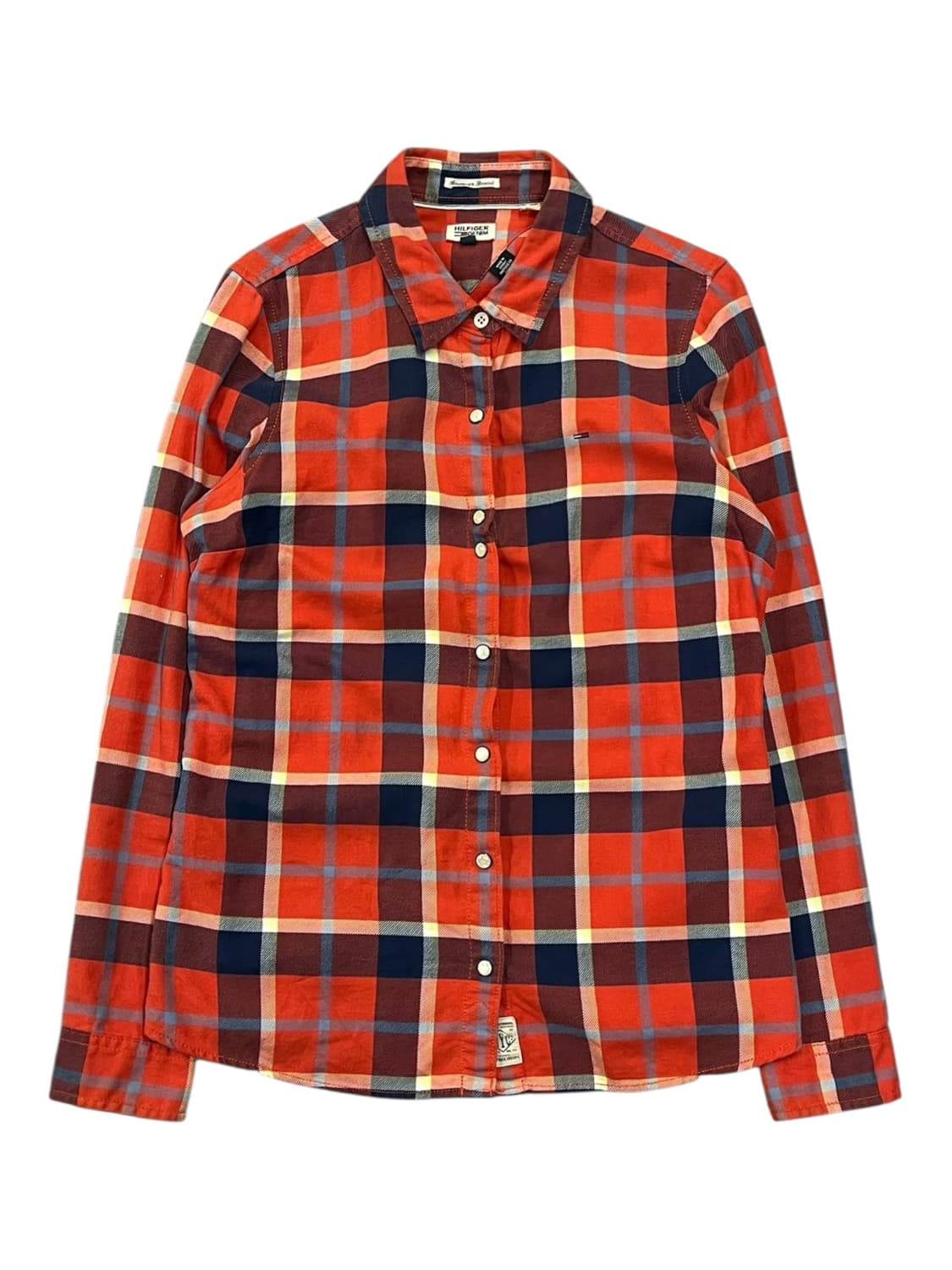 타미힐피거 버튼 체크 셔츠 레드 M #csz2079 상품이미지3