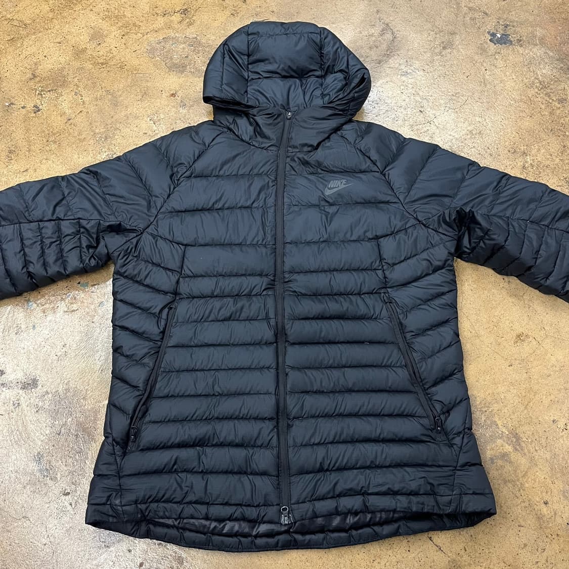 [정품/XL] 나이키 후드 패딩 블랙 b10 상품이미지3