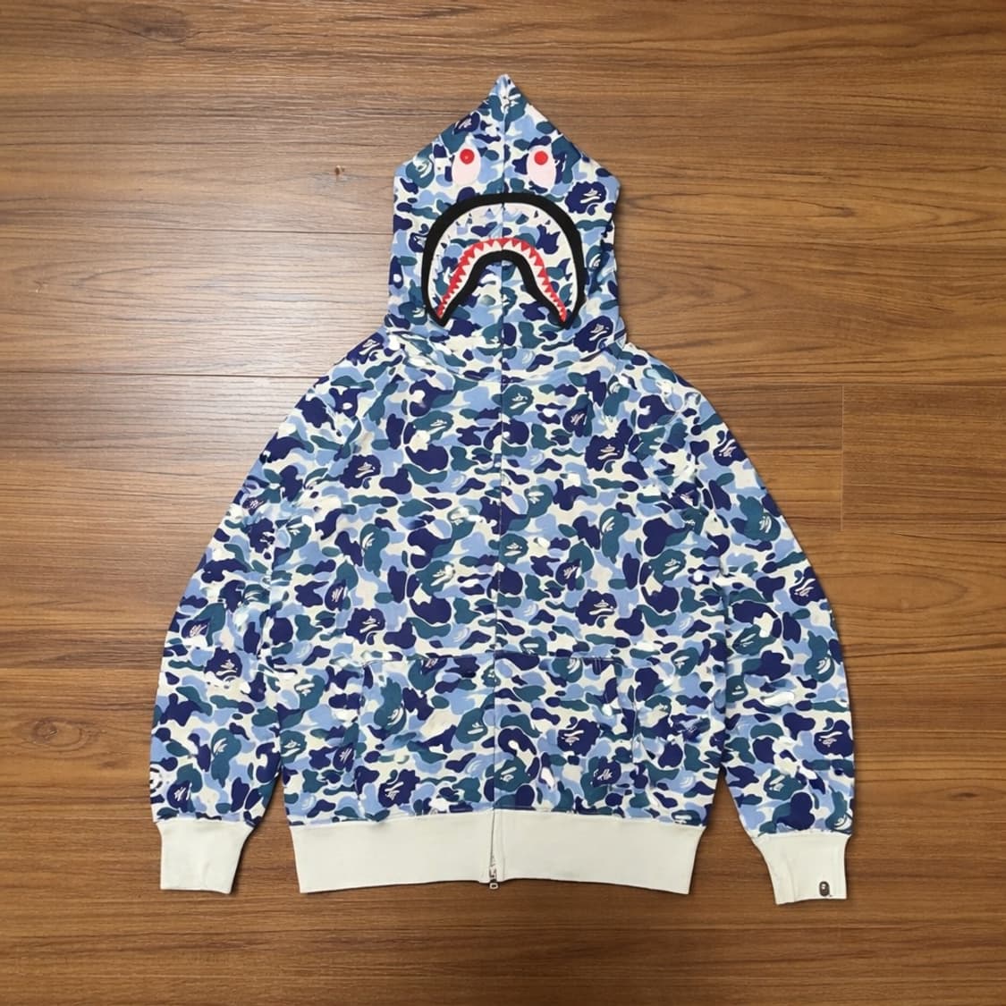 베이프 샤크후드 블루 새상품 상품이미지6