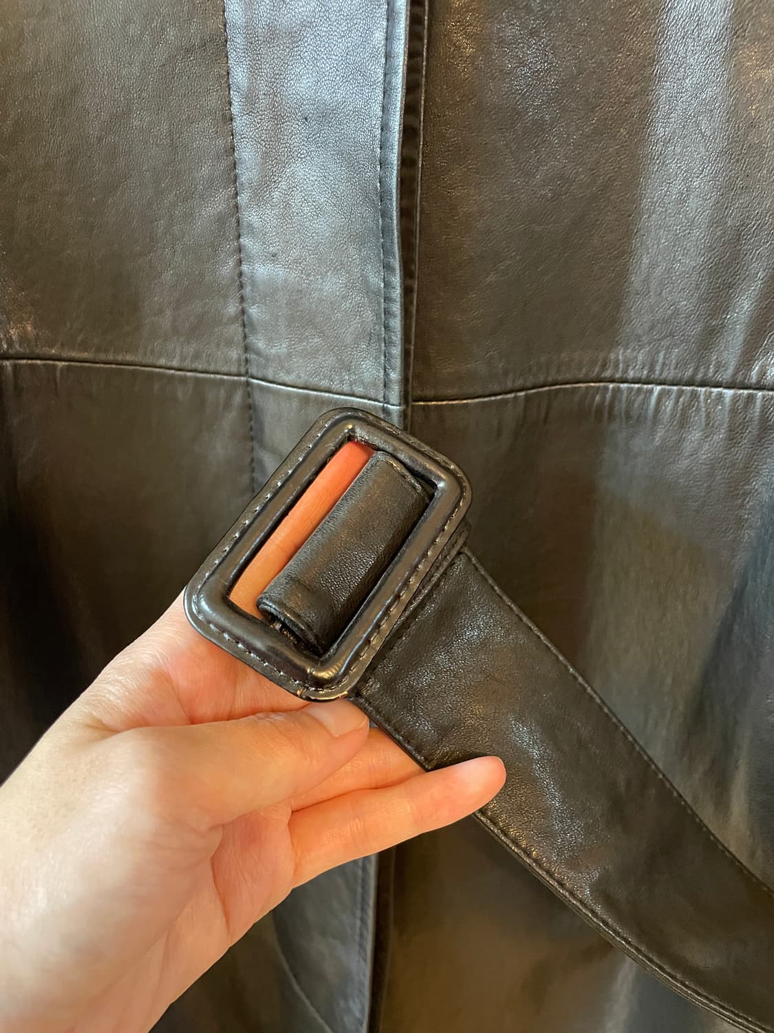 Ore 오어 가죽자켓 가죽 트렌치코트 상품이미지6