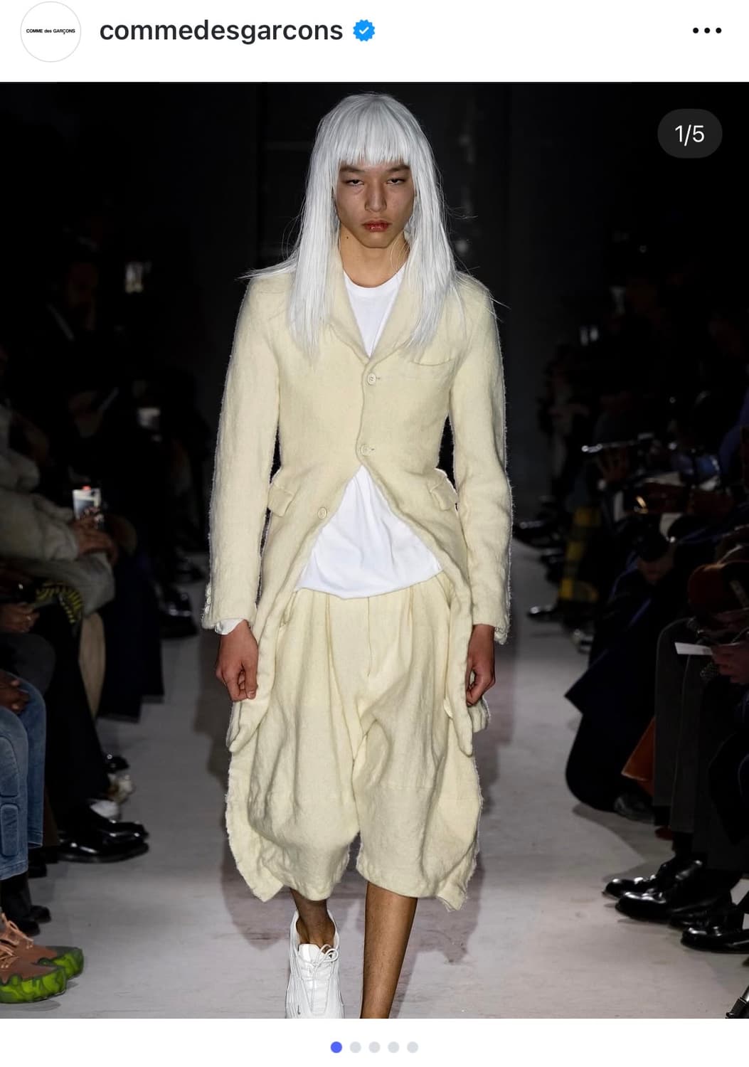 Comme des garcons homme plus 꼼데 옴플 울팬츠 M 상품이미지1