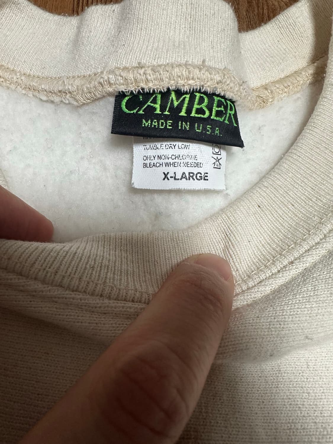 [XL] camber 스웻셔츠 아이보리  상품이미지2