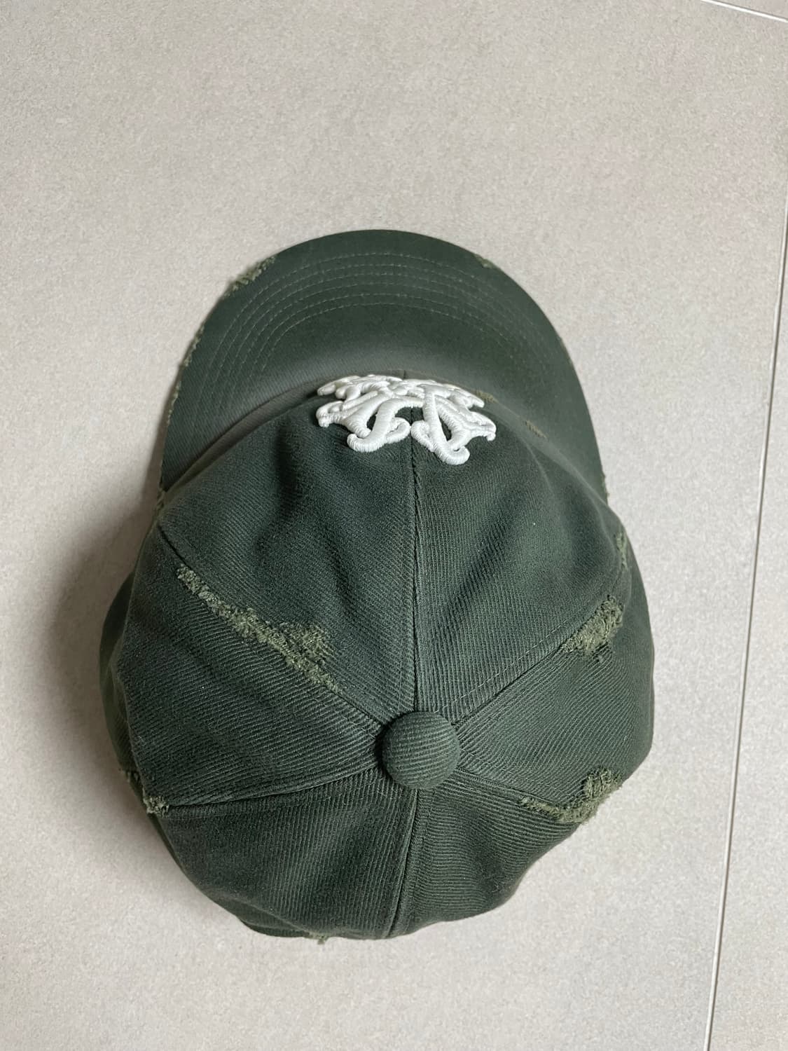 카미야 디스트레스드 캡 카키 상품이미지5