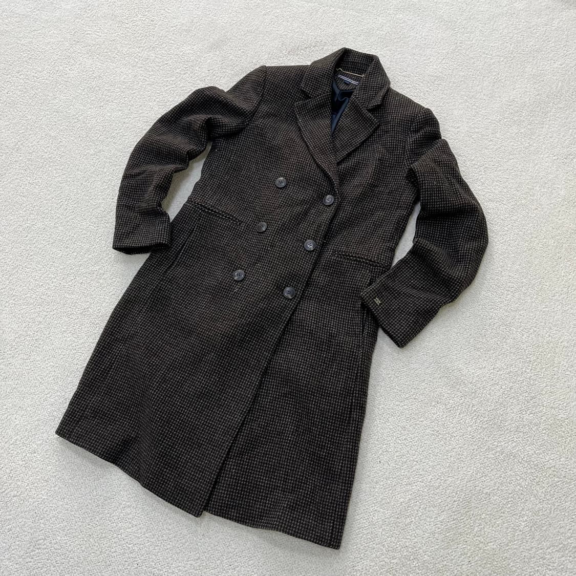 XS 타미힐피거 여성 체크 롱코트 0323M 상품이미지1