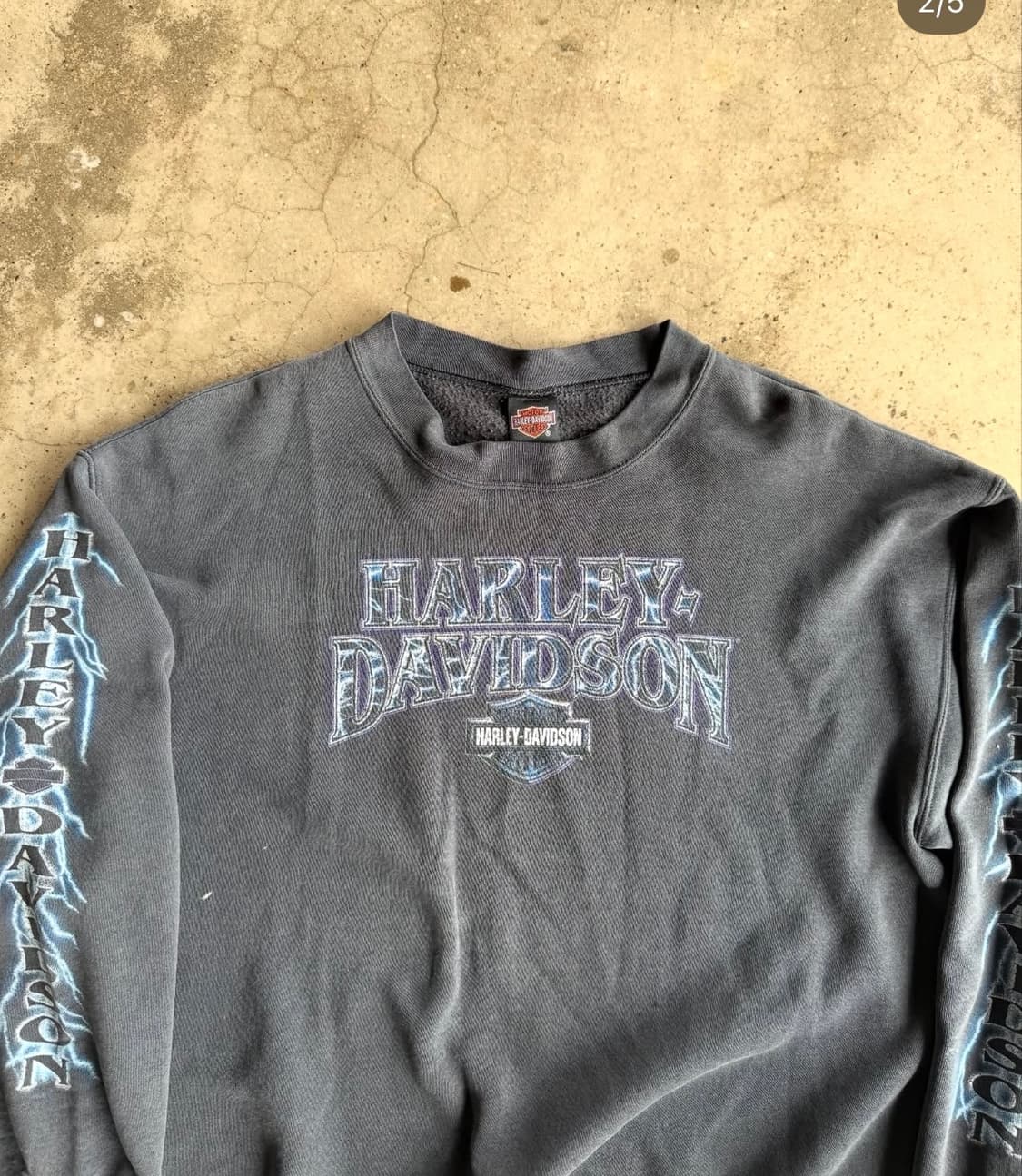 90s harley lightning sweat(4g seller) 상품이미지3