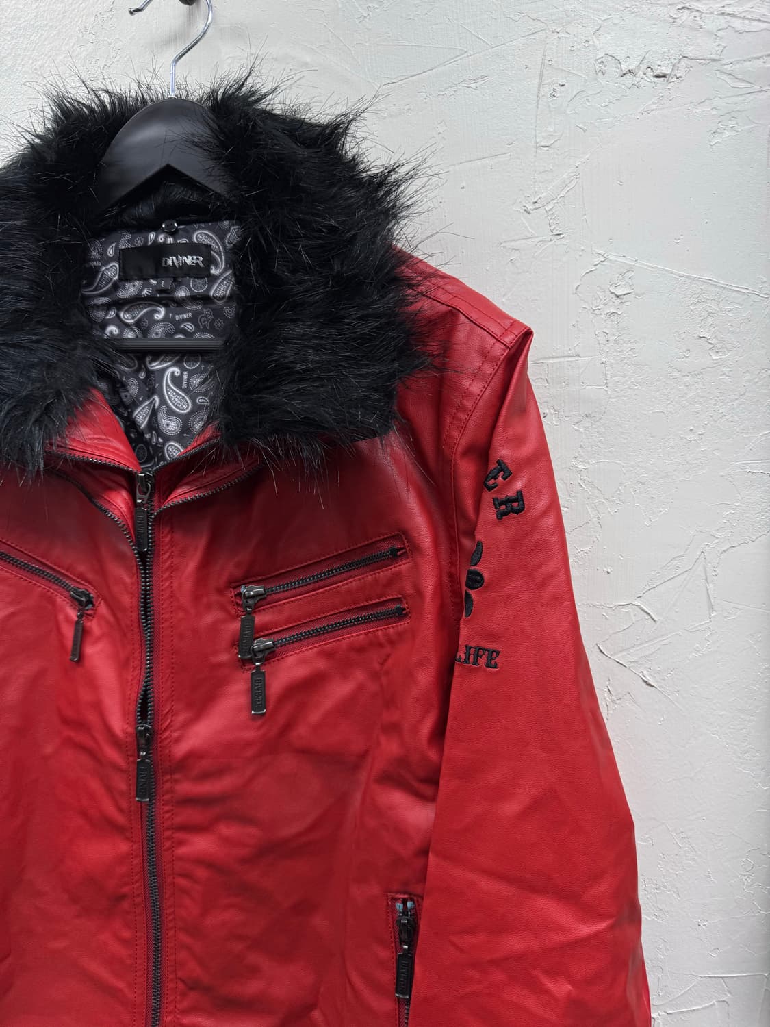 Diviner vkei trimming fur leather jacket 상품이미지6