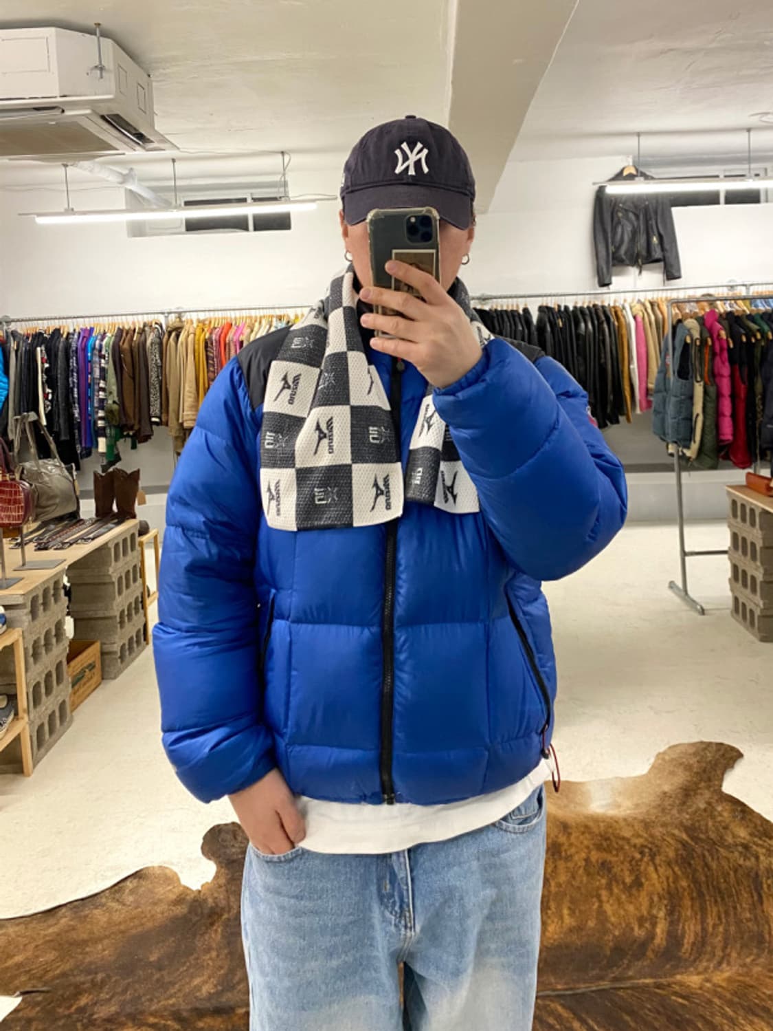 MIZUNO checker board muffler 체커보드 머플러 상품이미지2