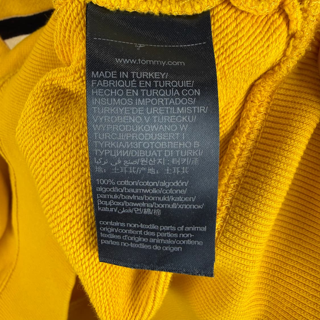 (무료배송)M) 타미힐피거 코튼 오버핏 스트릿 맨투맨 옐로우 상품이미지6