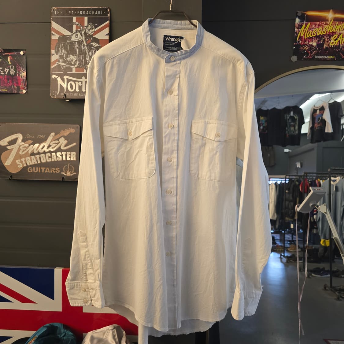 랭글러 밴드카라 차이나카라 셔츠 상품이미지1