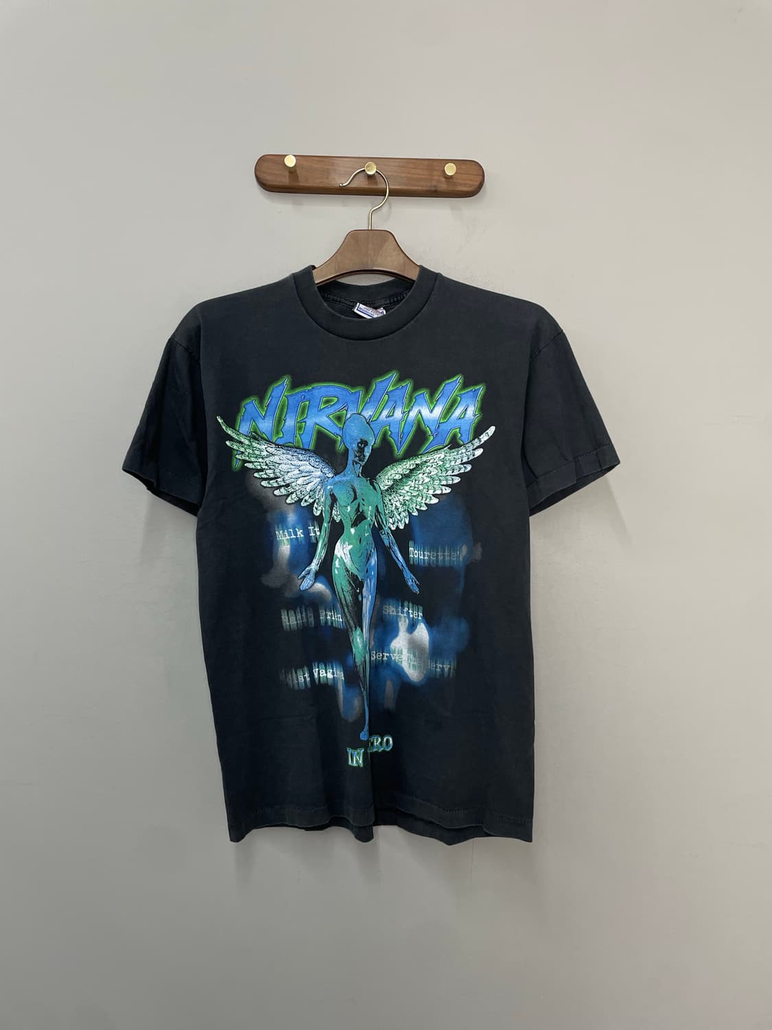 빈티지 너바나 In Utero 아트워크 프린팅 반팔 H2540 상품이미지2