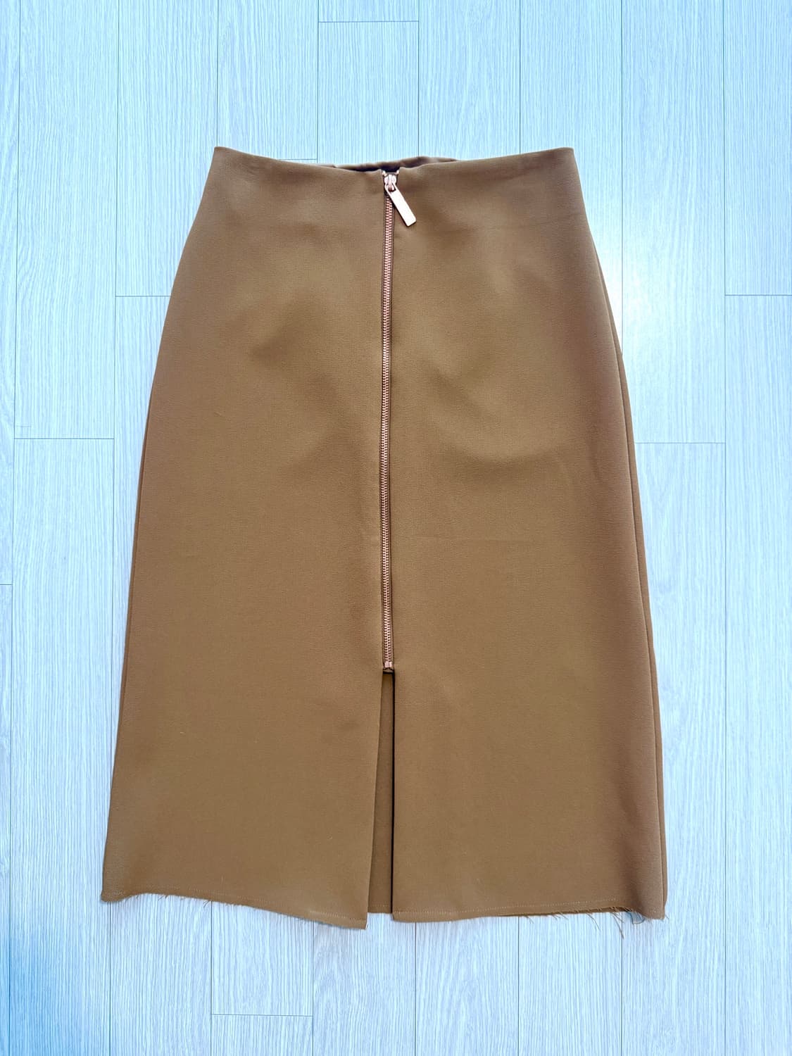 탑샵 TOPSHOP 빈티지 카멜 브라운 H라인 미디스커트 상품이미지1