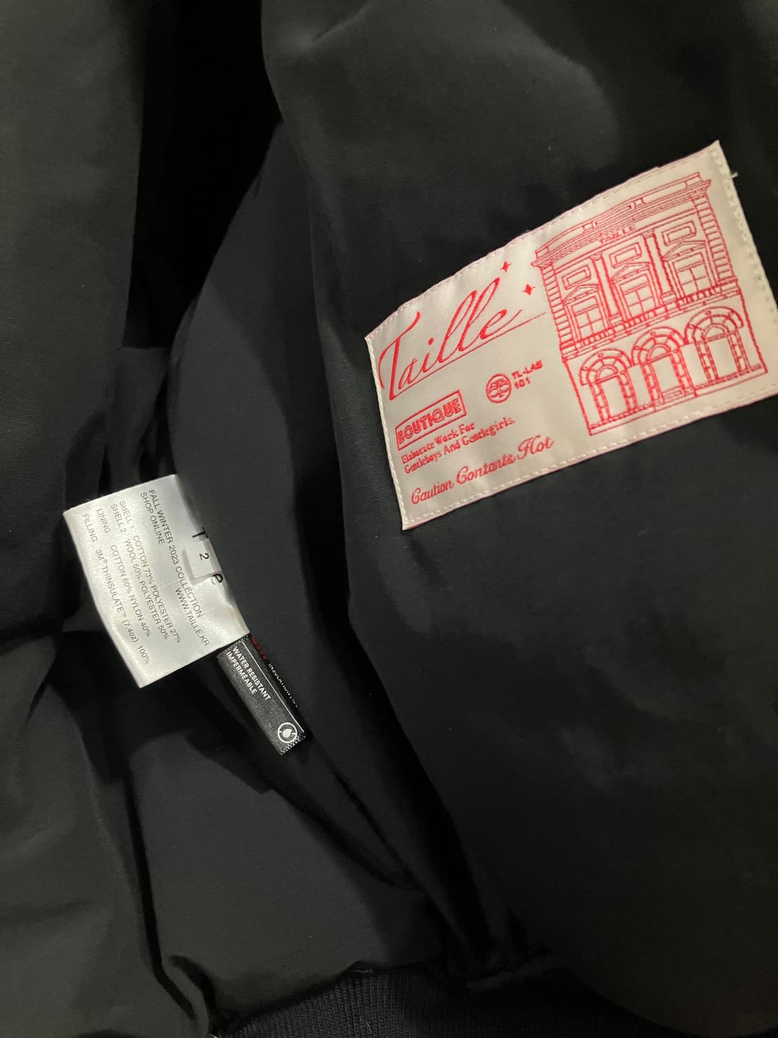 타일레 엔보이 시어링파카 블랙2 상품이미지4