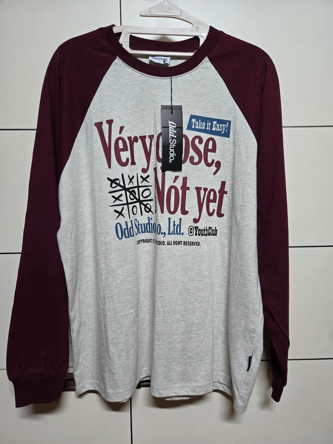 오드스튜디오 베리클로즈 래글런 오버핏 롱슬리브(택달린새상품) 상품이미지2