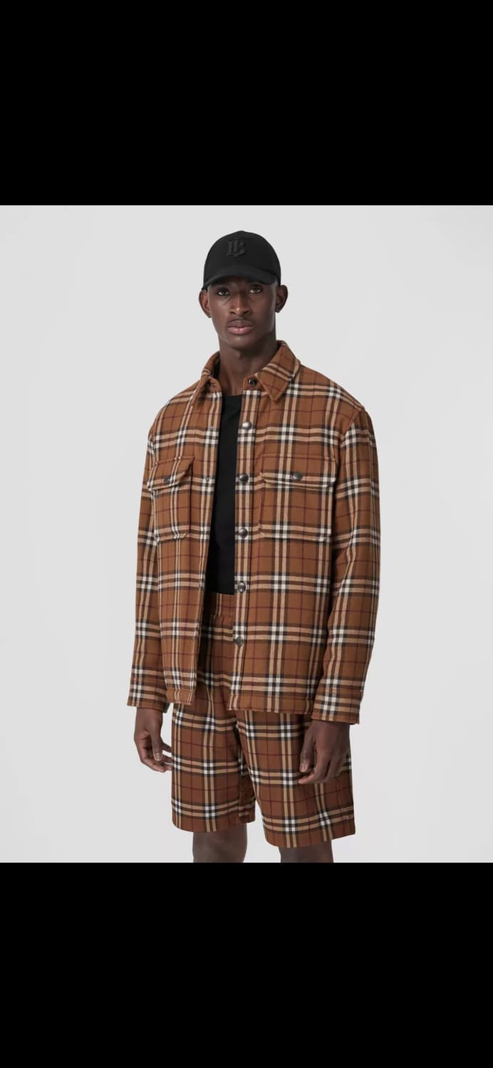 버버리 체크 울 시어링 양털 자켓 상품이미지6