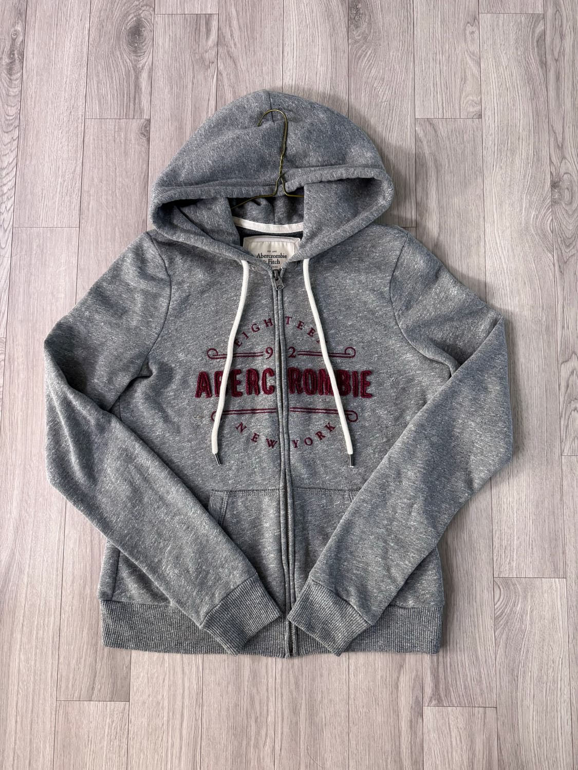 아베크롬비 슬림핏 차콜 후드집업 상품이미지1