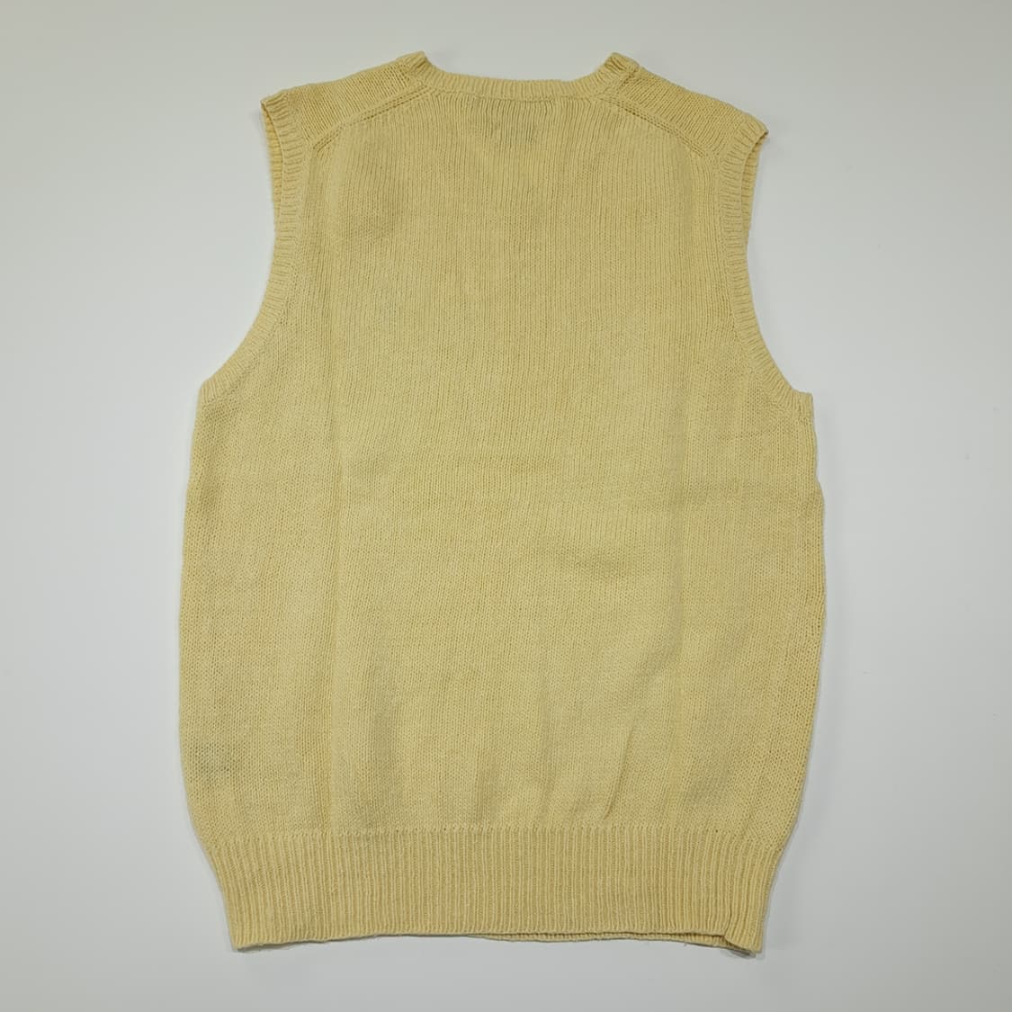 CL364 S 폴로 90s 홍콩판 린넨코튼 라이트옐로우 니트 베스트 상품이미지6