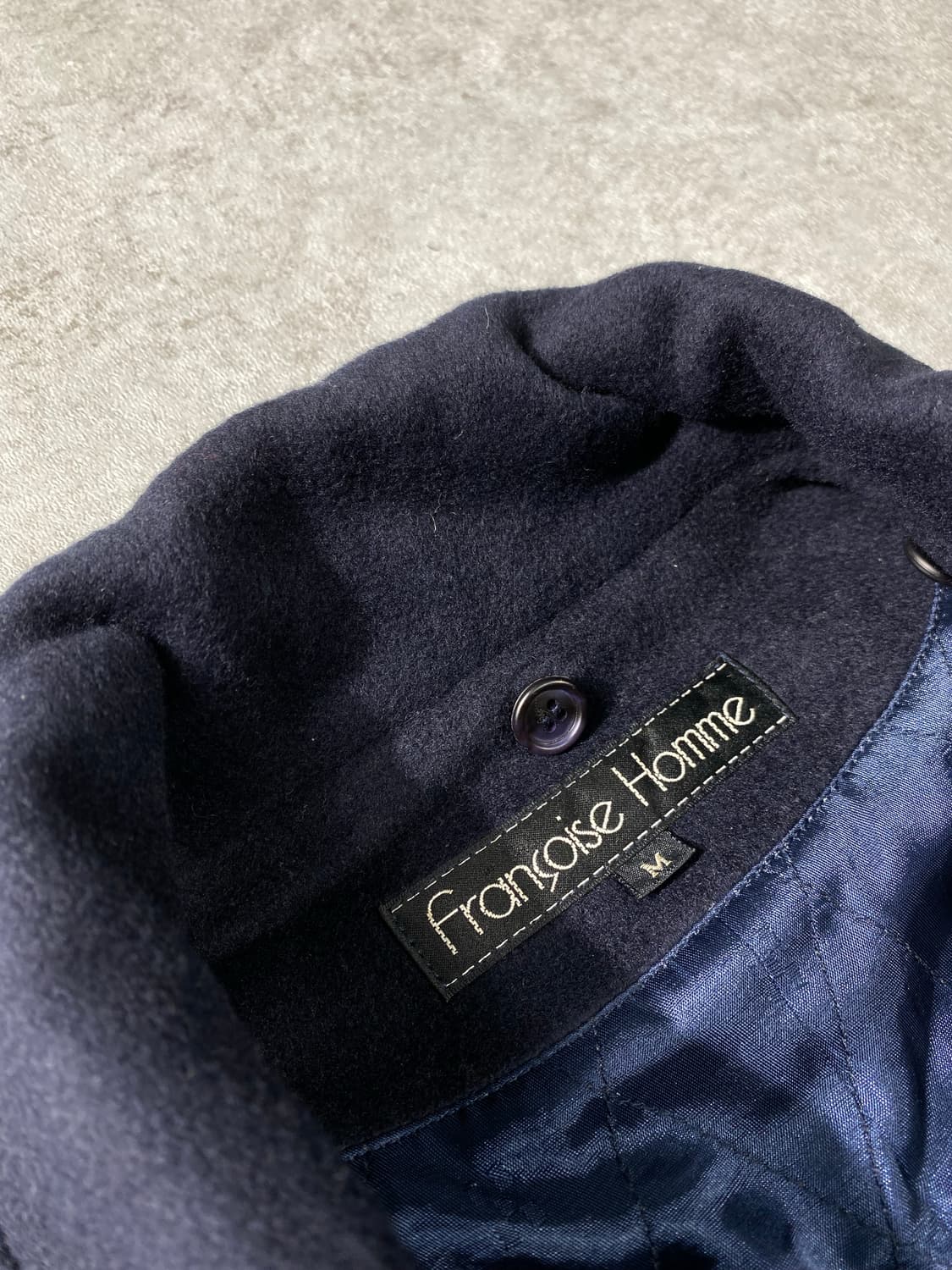 [M] 80s Fransoise Homme 아카이브 네이비 울 자켓 상품이미지8