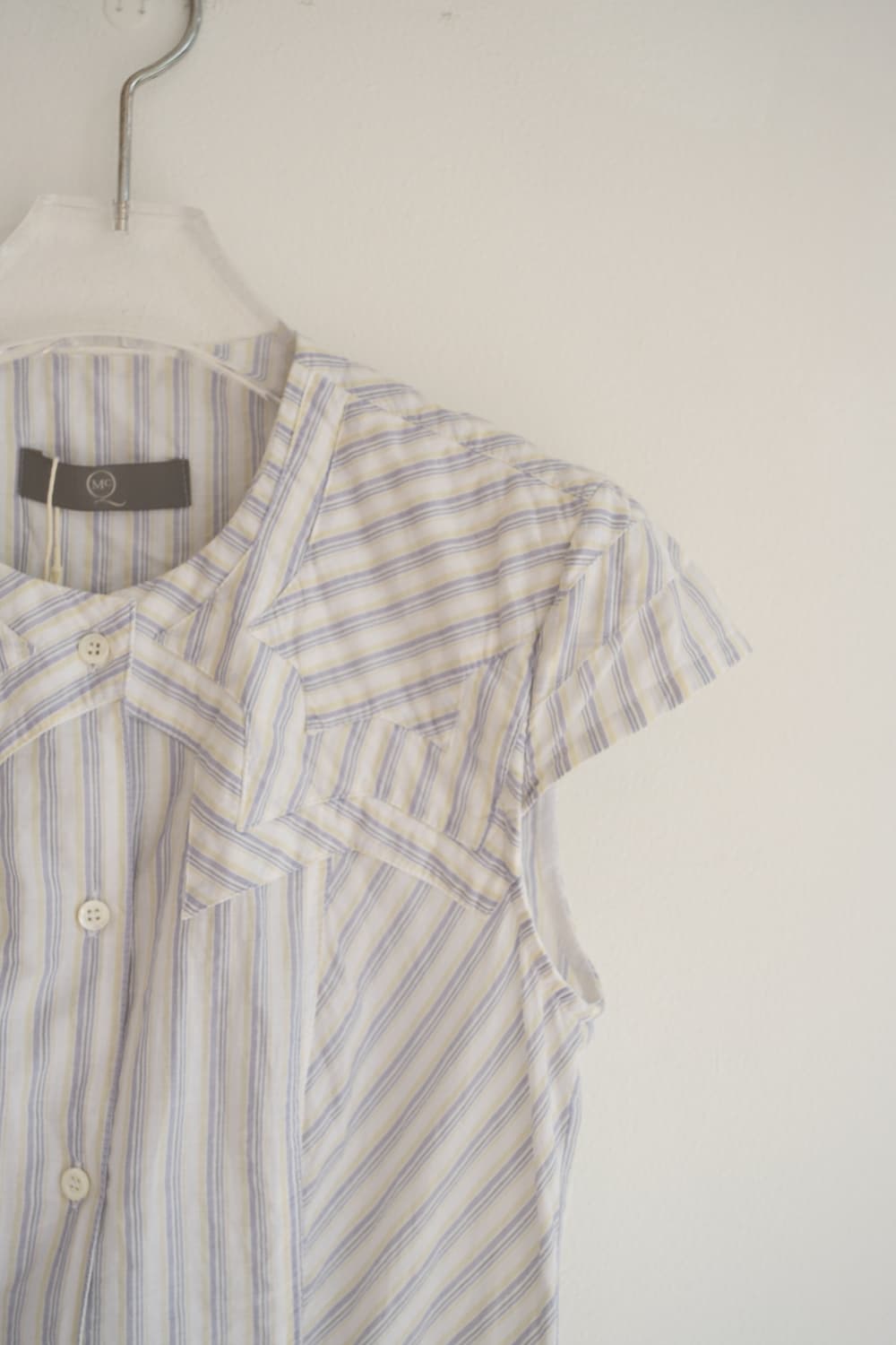 Star Patched Stripe Cap Sleeve Shirt 상품이미지7