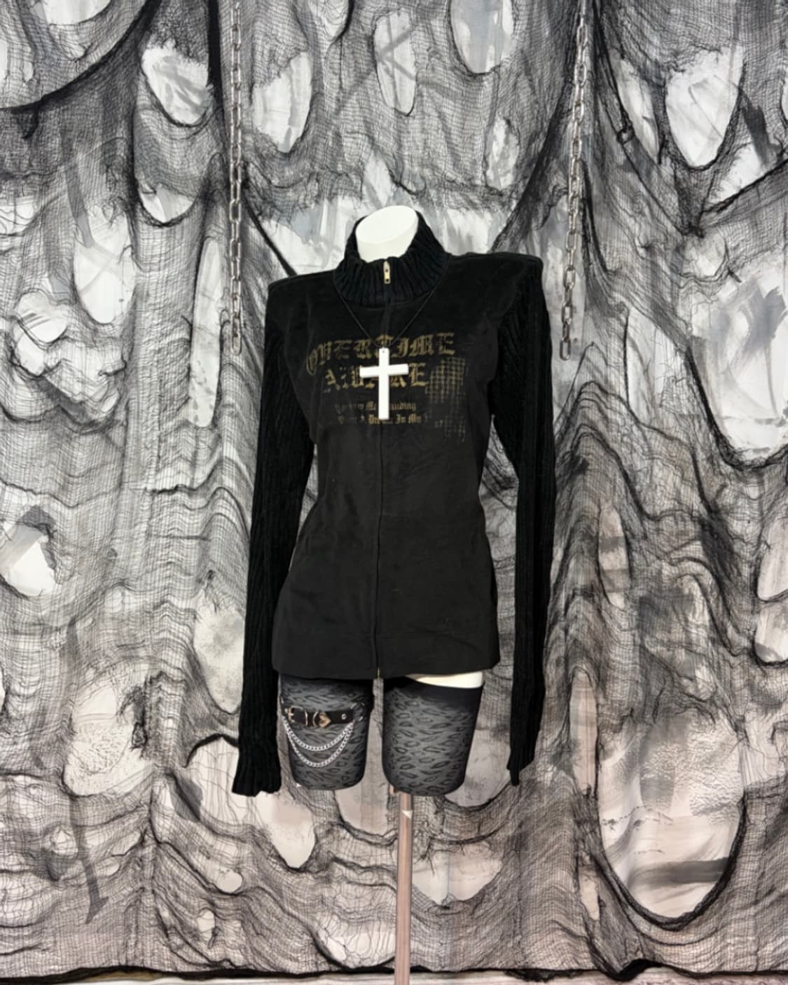 00's distorted  Velvet knit jersey 상품이미지1