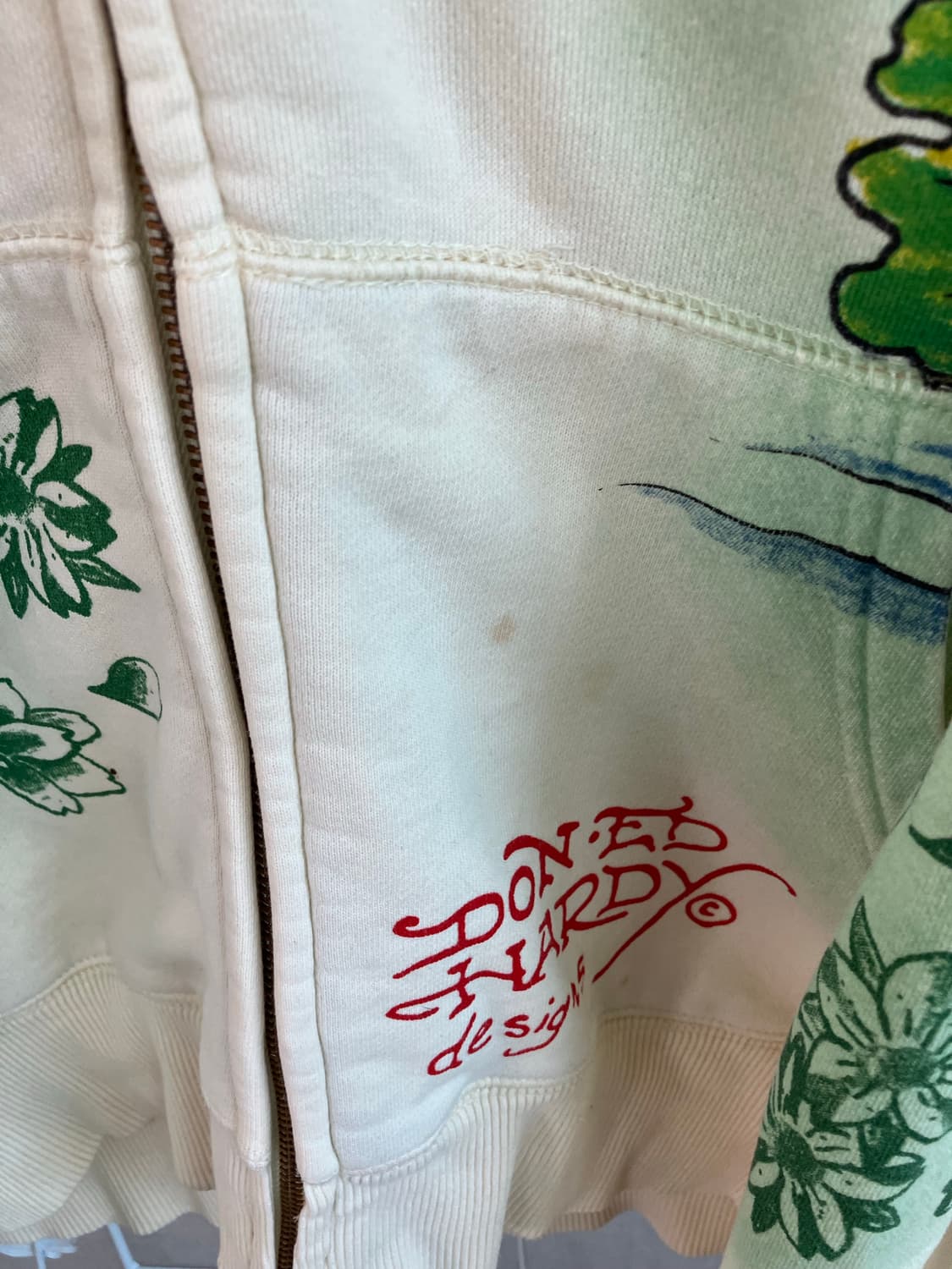 빈티지 에드하디 크림 레터링 레더 자켓 y2k 스트릿 갸루 펑키 일본빈티 상품이미지7