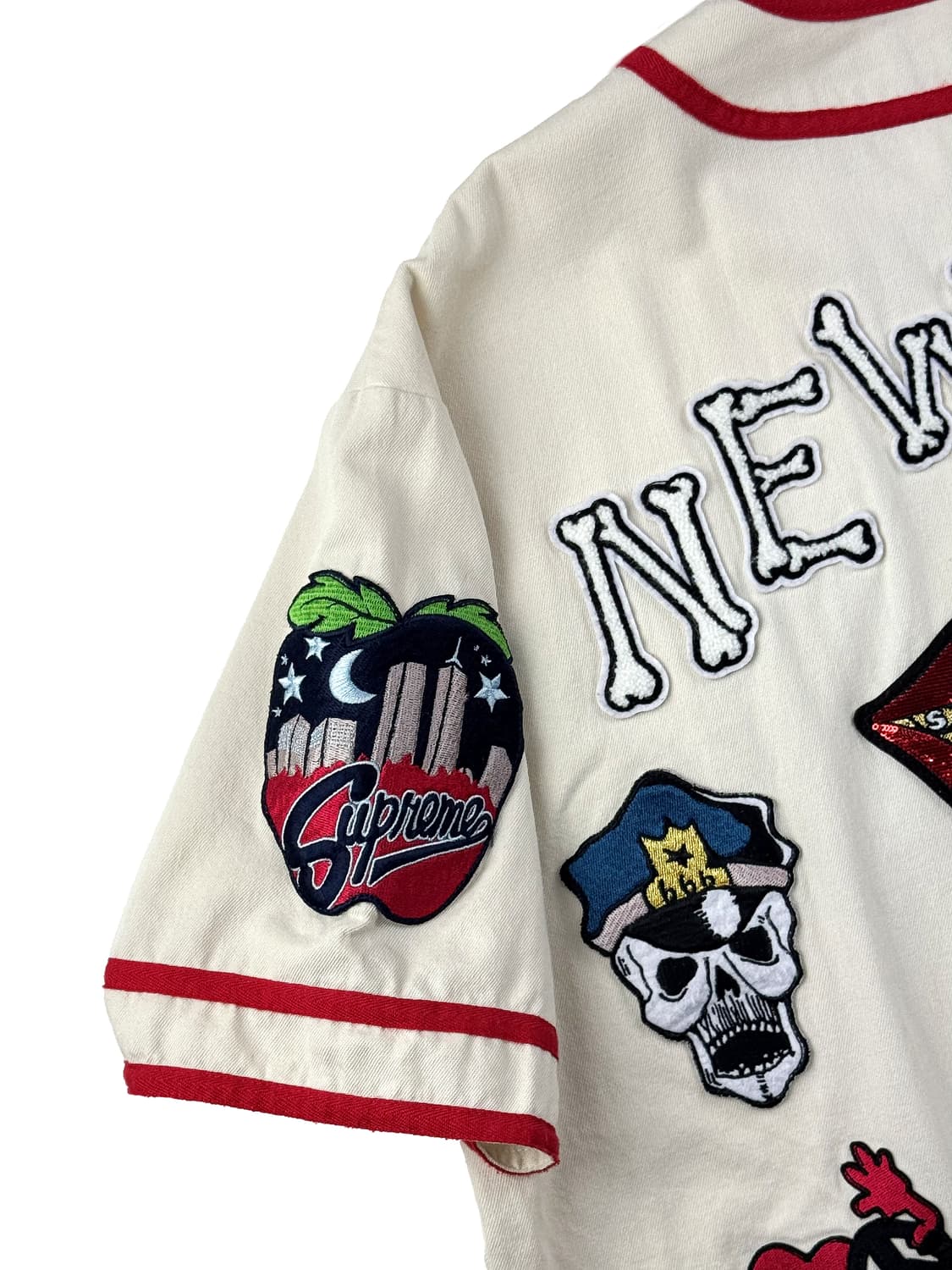 슈프림 패치 데님 베이스볼 저지 네츄럴 상품이미지6