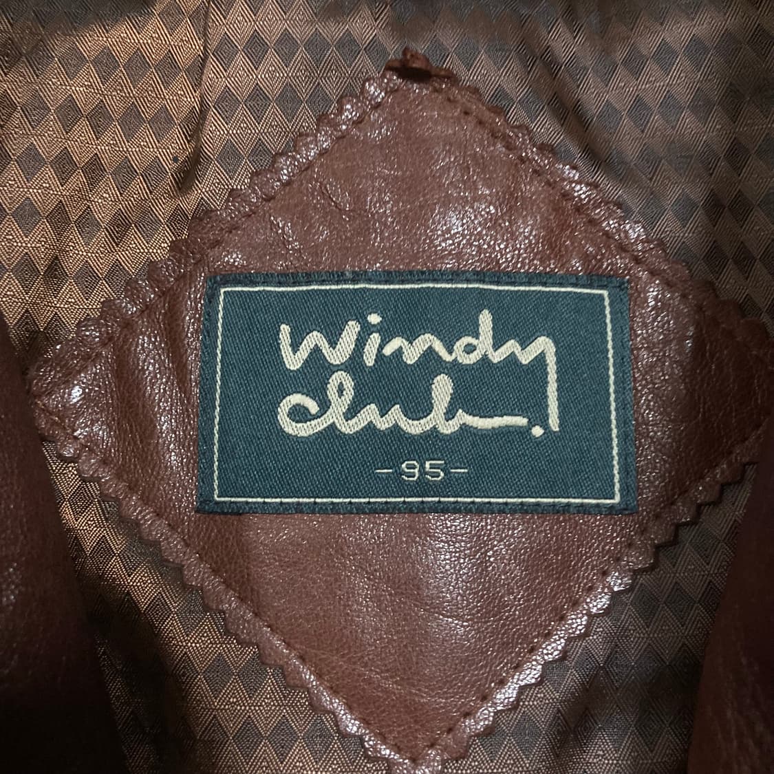 빈티지 브라운 컬러 양가죽 레더 봄버 자켓 상품이미지4