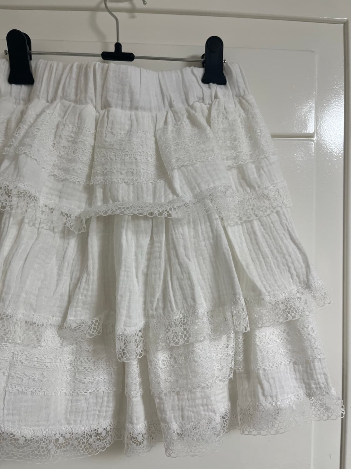 lace cancan skirt - white 상품이미지4
