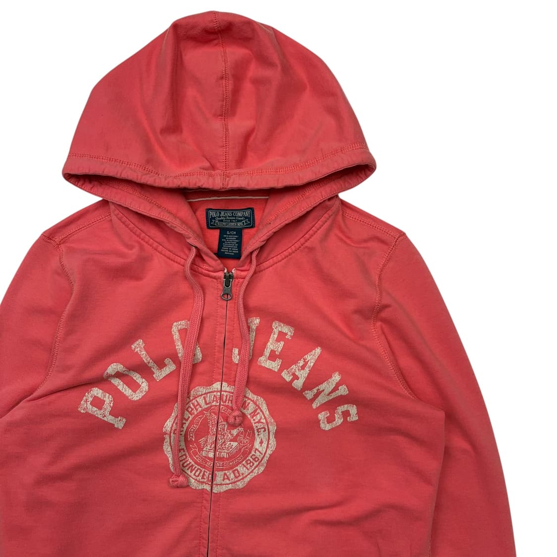 폴로 진스 컴퍼니 라이트 핑크 y2k 후드집업 S 상품이미지2