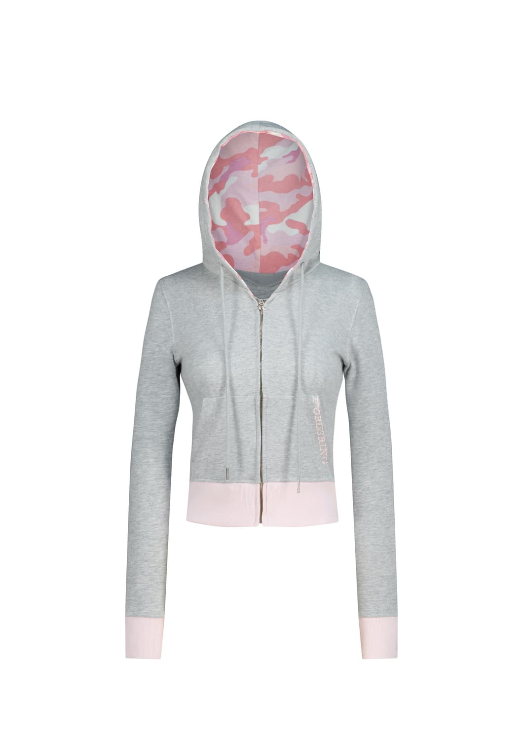 포어링 베베 트레이닝 세트 후디 미니 스커트 그레이 상품이미지1