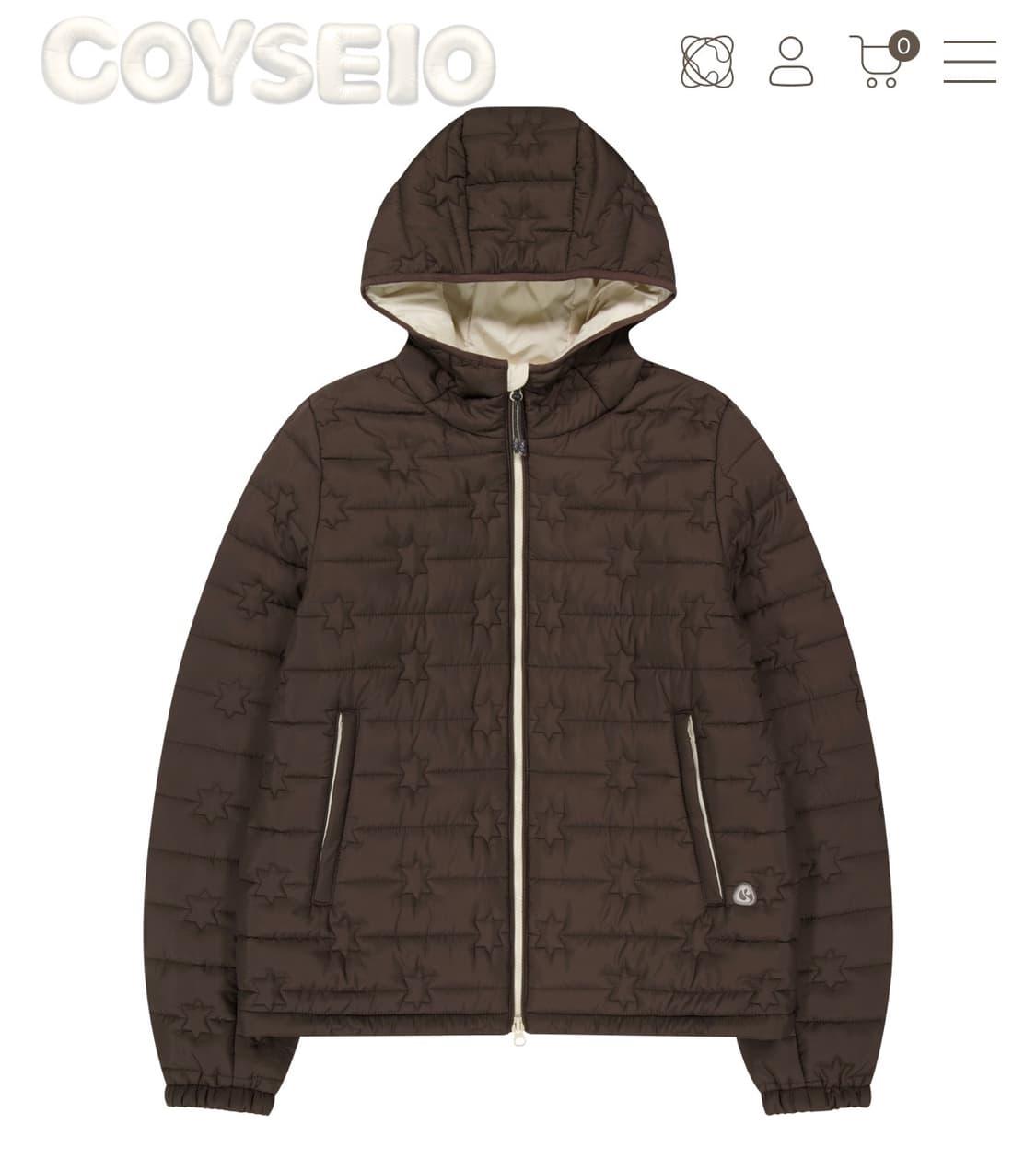 코이세이오 fluffy light padded 경량패딩 브라운 상품이미지1