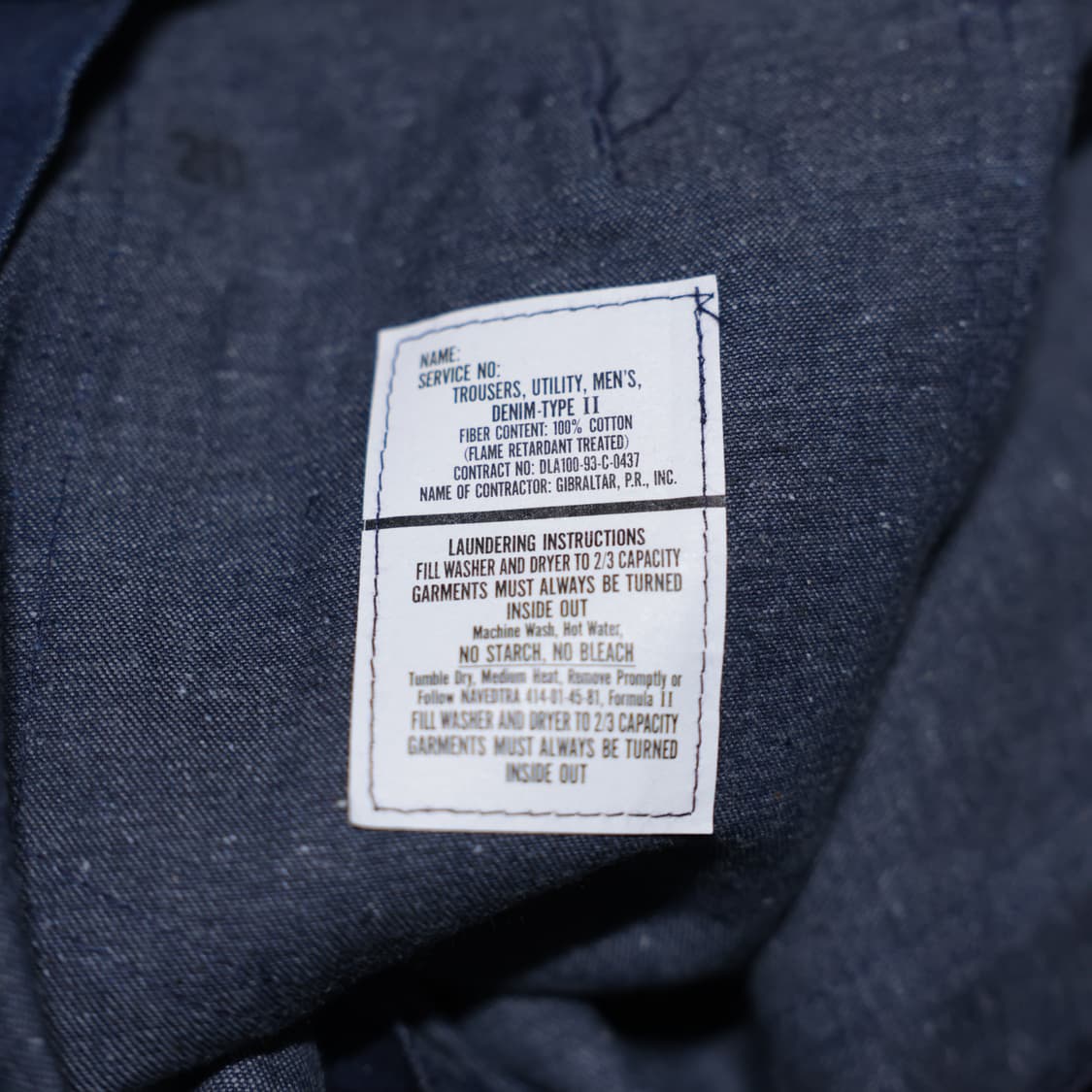 90s US NAVY Utility Denim Type II 상품이미지3