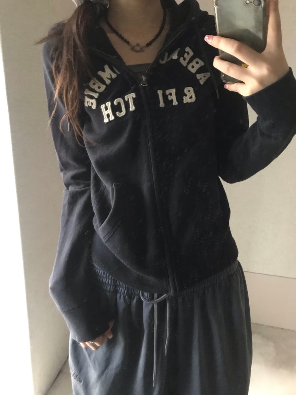 아베크롬비 네이비 슬림핏 후드집업 상품이미지3
