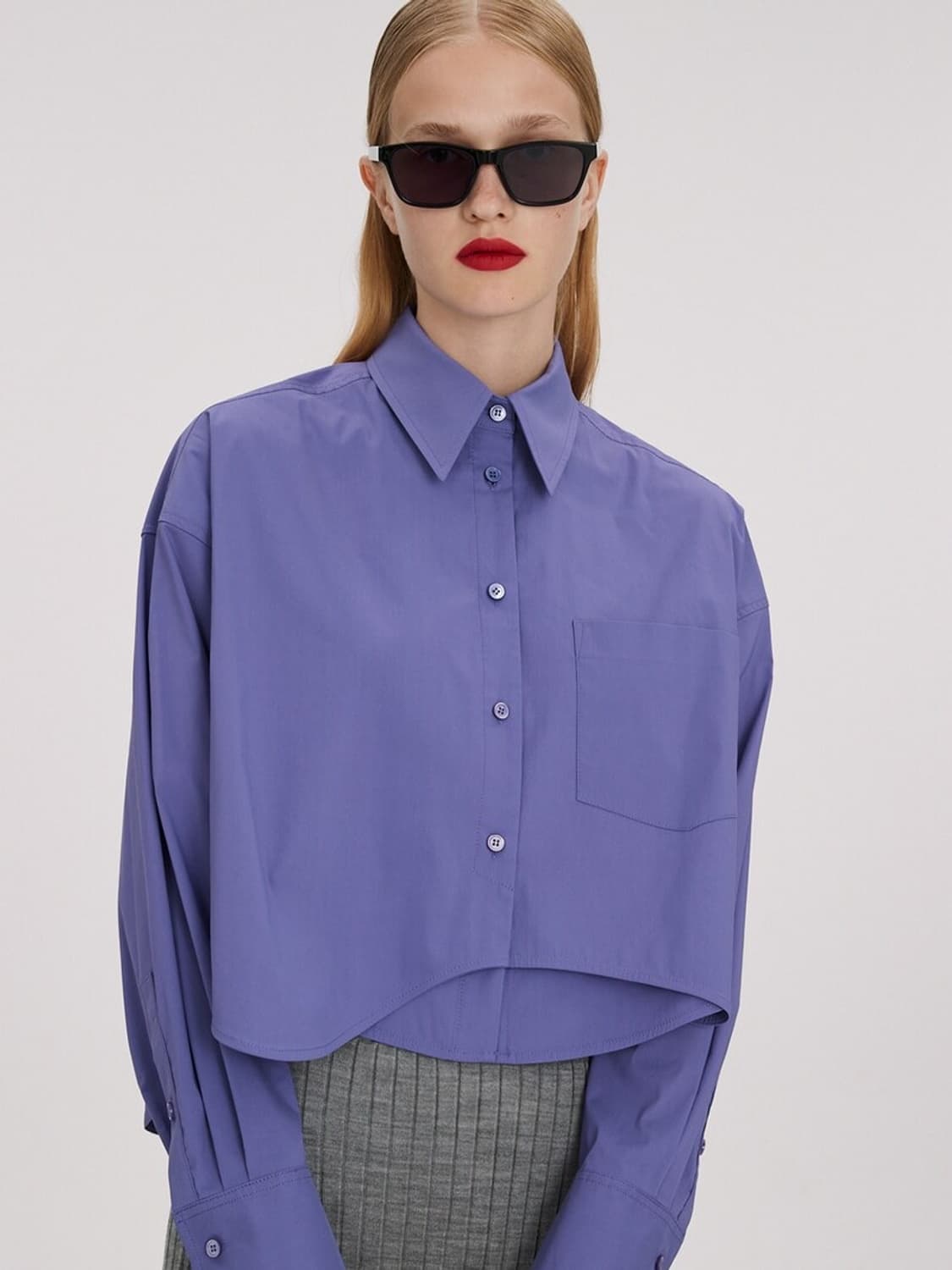 렉토 웨이브 디테일 셔츠(S사이즈) 상품이미지1