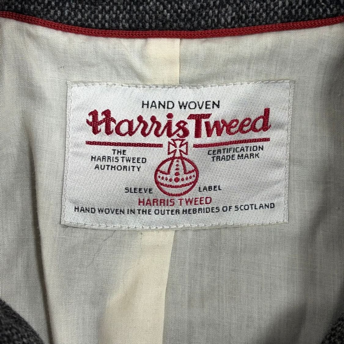 해리스트위드 모직 체크 배색코트 v2074 상품이미지6