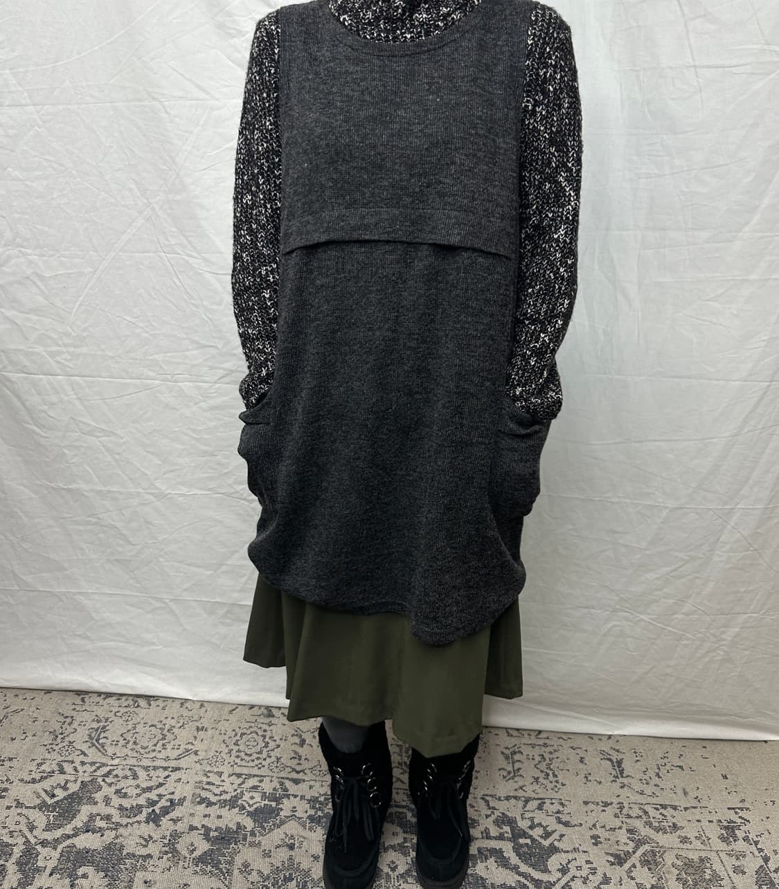 calabaza 레이어드 니트 ops 상품이미지2