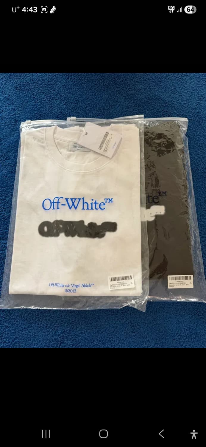 Off-White 오프화이트 화이트 반팔 티셔츠 상품이미지3
