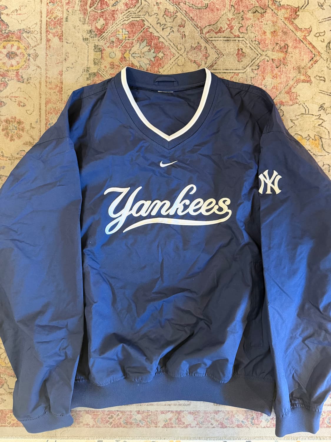 90‘s-00's 나이키 양키스 웜업 바람막이 윈드브레이커 자켓 XL 상품이미지1