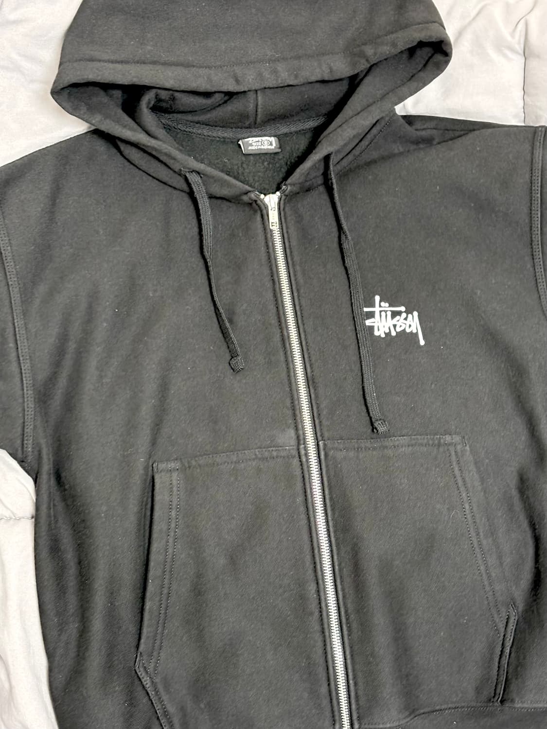 스투시 베이직 후드집업 블랙 s 상품이미지1